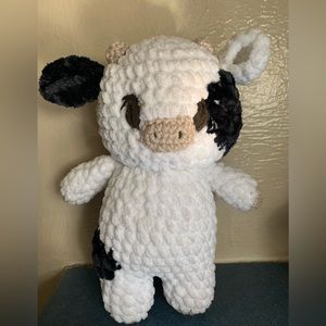 Hand crochet cow plush